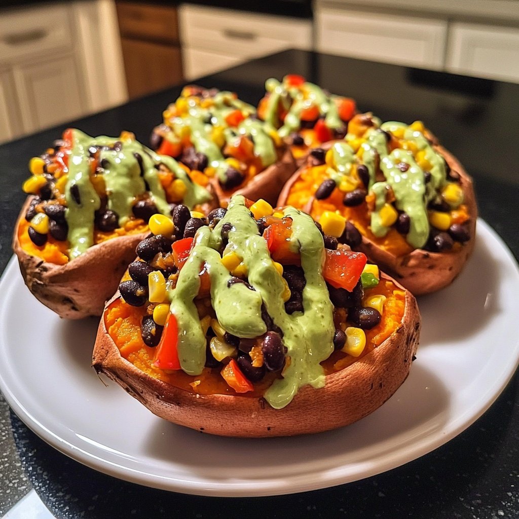 Healthy Stuffed Sweet Potatoes