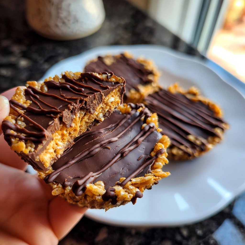 Homemade Peanut Butter Cups with Rice Crisps