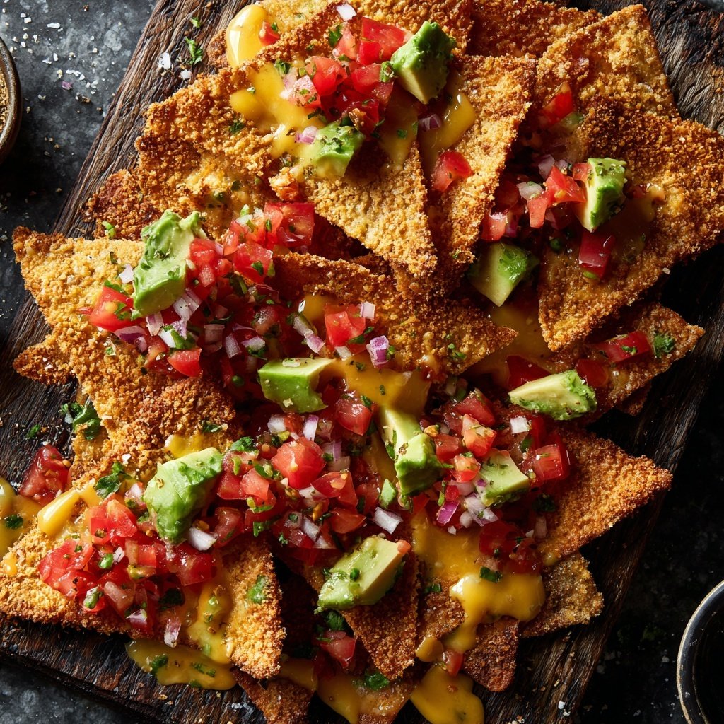 Super Bowl Appetizer Crispy Chickpea Nachos