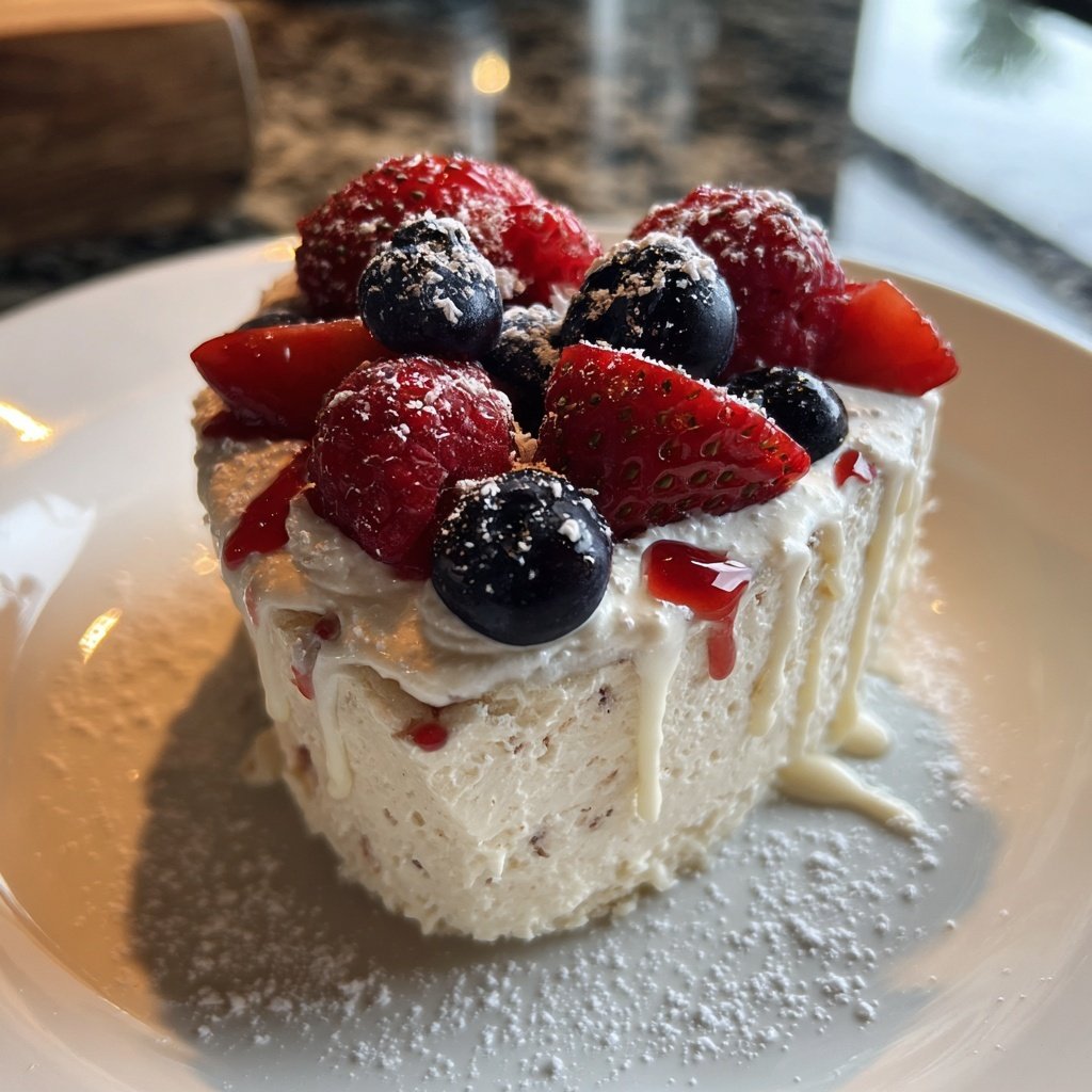 Mini Heart Cake with Coconut Berry Cream