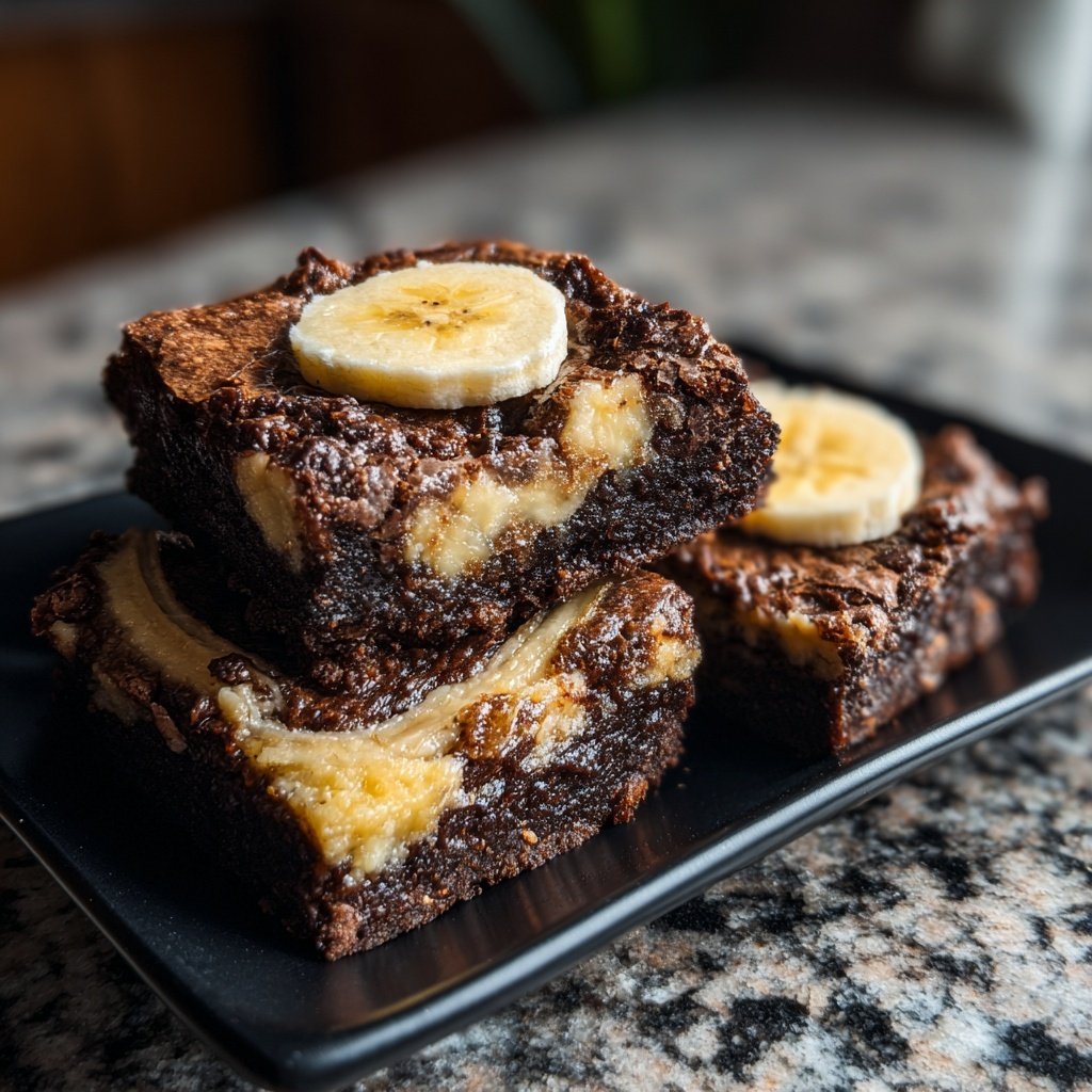 Cottage Cheese Brownies with Banana Mash