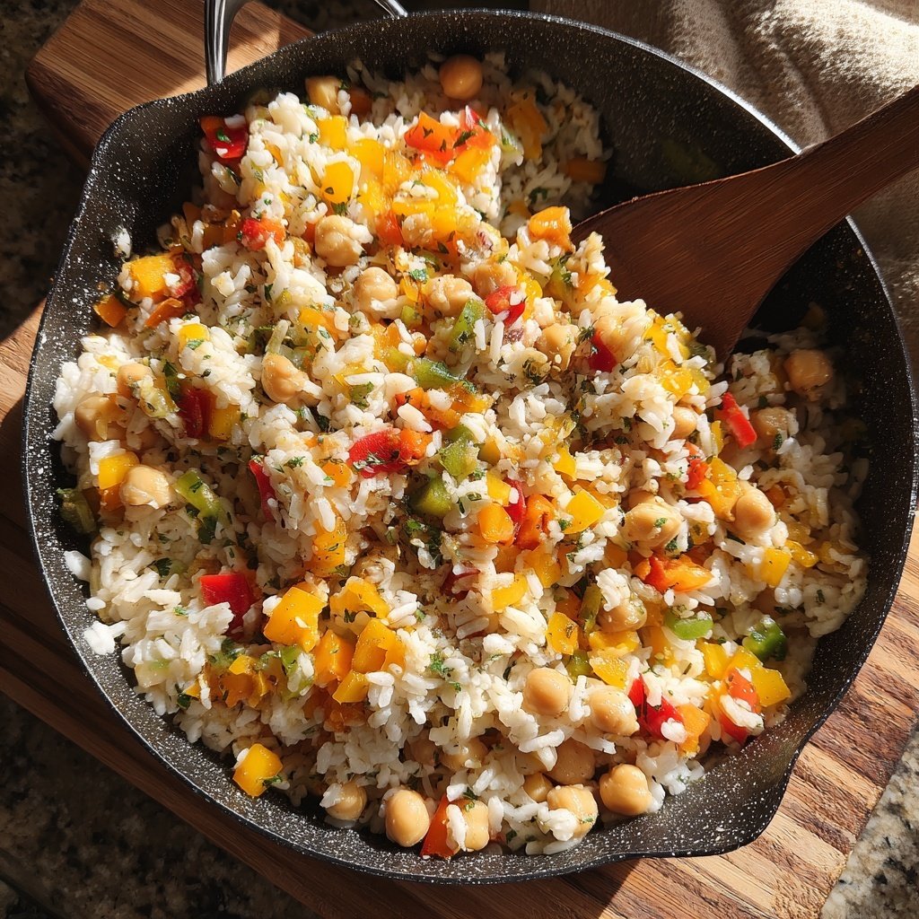 Jamaican Coconut Chickpea Rice Skillet