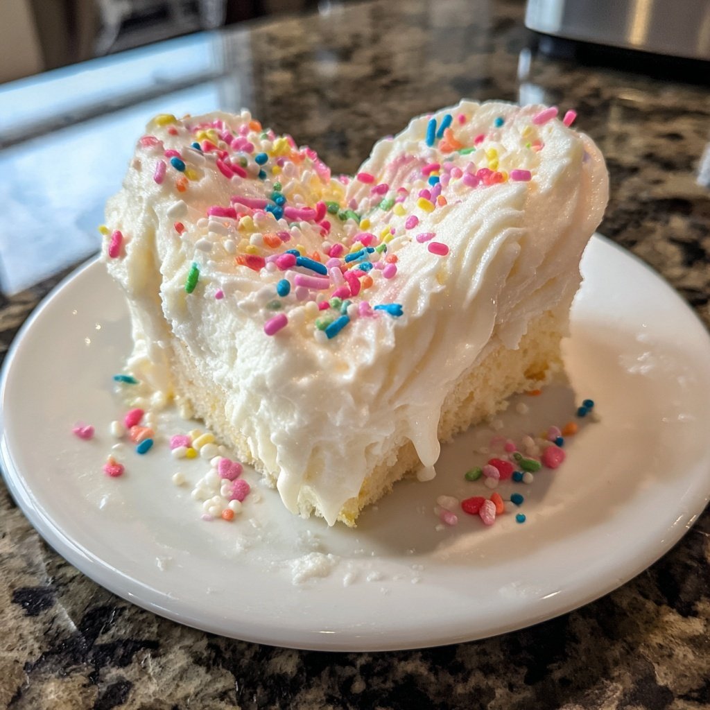 Mini Heart Cake with Vanilla Bean Frosting