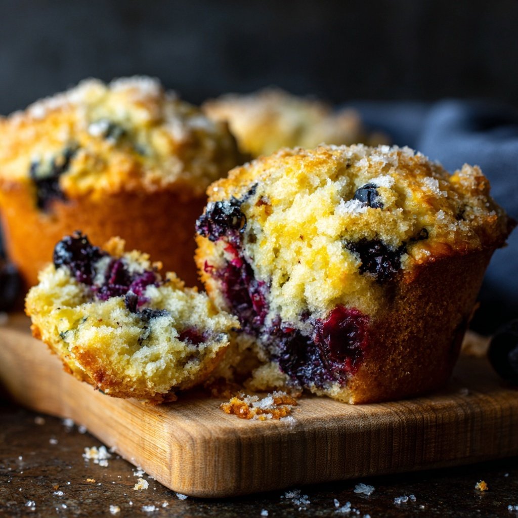 Blueberry Lemon Ricotta Muffins