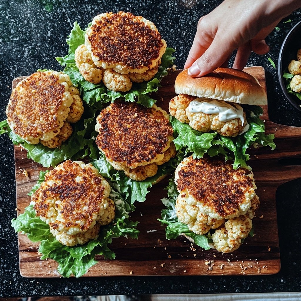 Sliders with Crispy Cauliflower