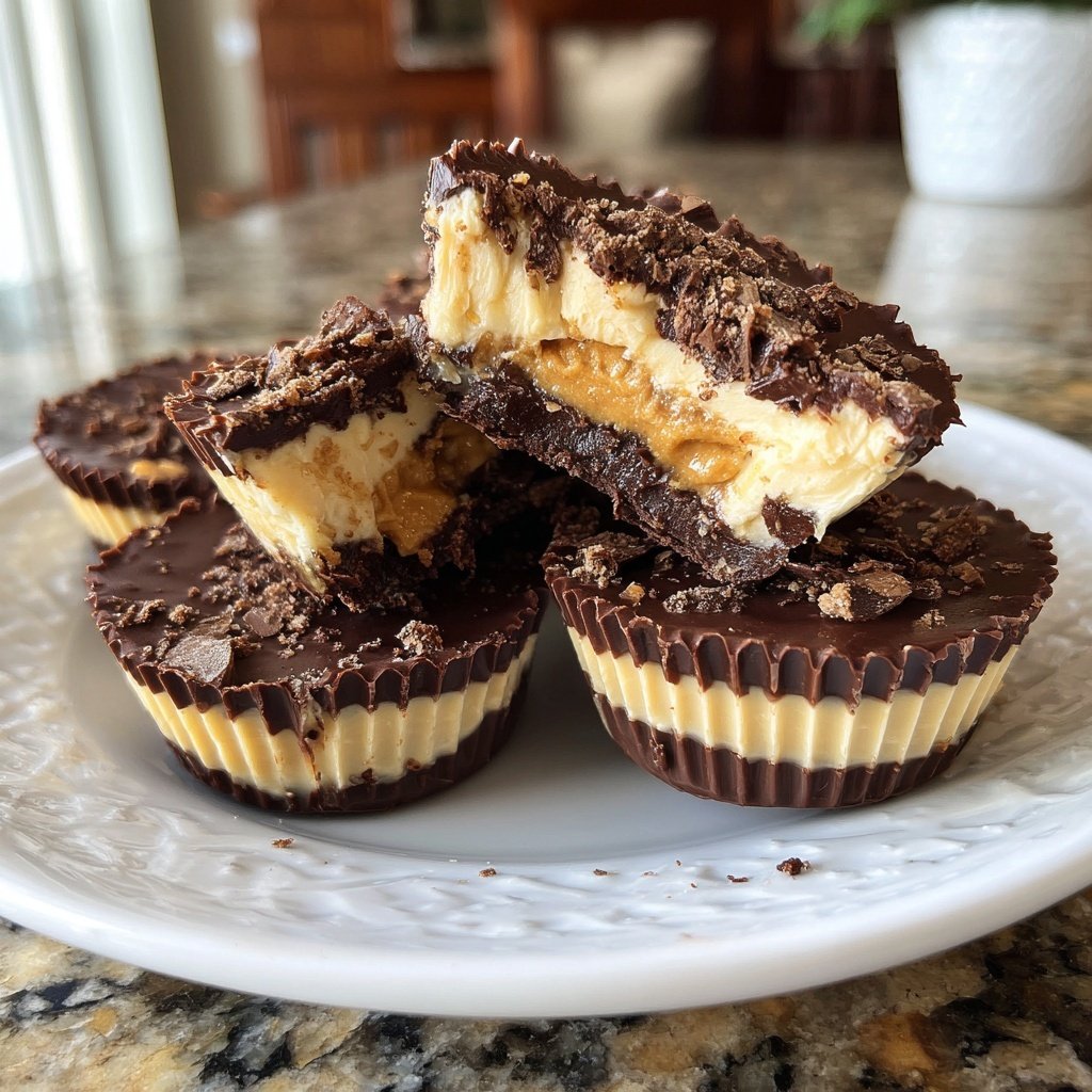 Homemade Reese’s Cups with Vanilla Filling