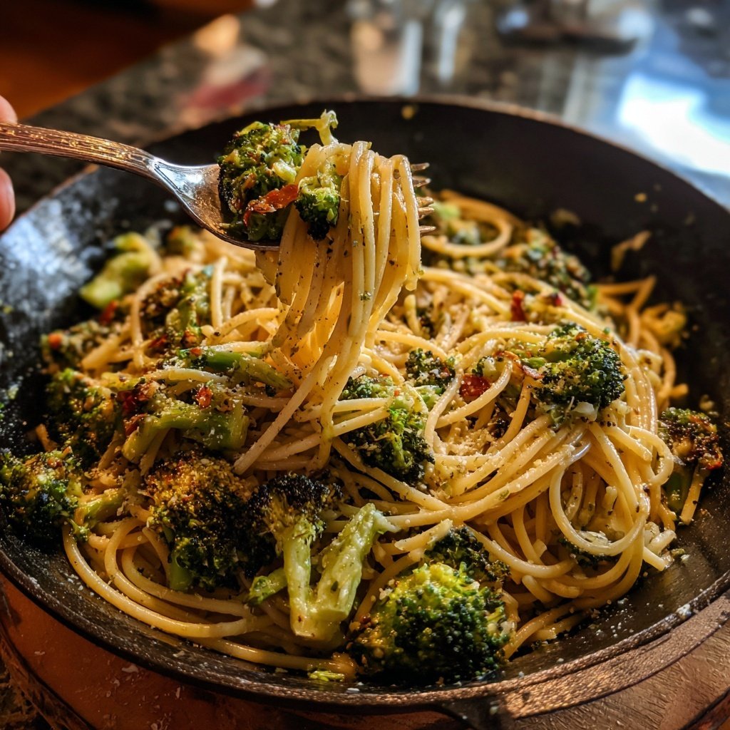 Roasted Broccoli Veggie Pasta