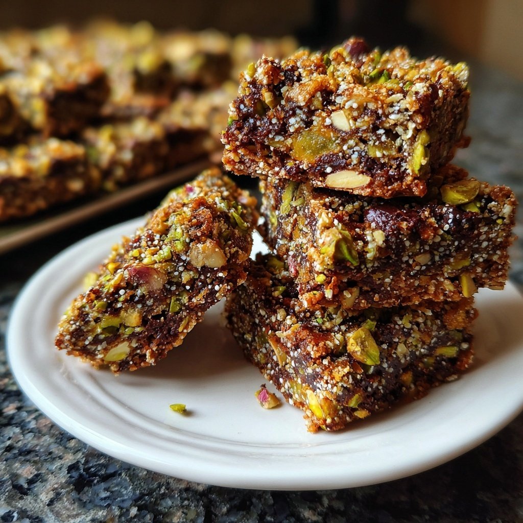 Chocolate Pistachio Snack Bars