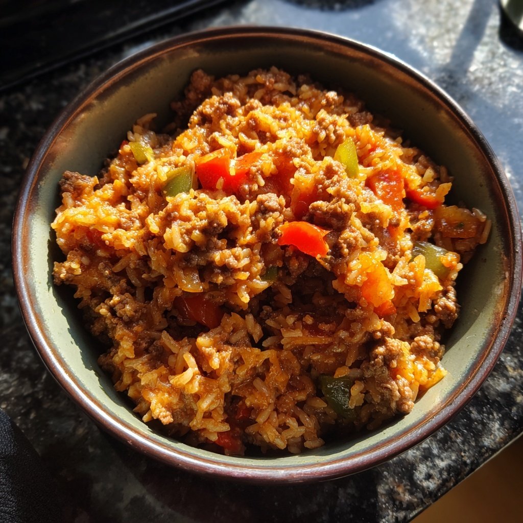 One Pan Ground Beef And Rice